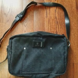 Gucci Men's GG Monogram Messenger/Laptop Bag